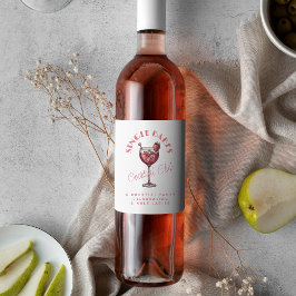 シングル女子のホワイトバレンタインカクテル ガールズナイト ワインラベル