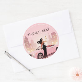 シングル時代パーティステッカー Thank U, ペーパーラベル ラウンドシール