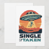 シングル テイクン スペースシップ エイリアン バレンタイン シーズンカード (正面/裏面)