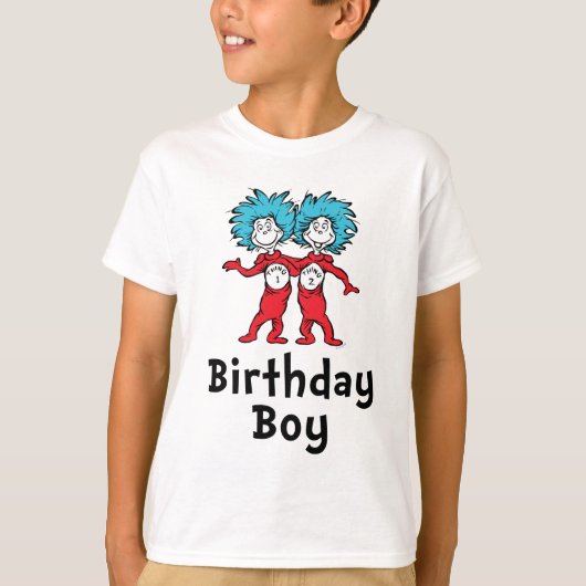 シングワンツインズの誕生日 | 男の子の誕生日 Tシャツ (正面)