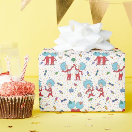 シングワン シングツー 記念日 パターン ラッピングペーパー (誕生日パーティー)