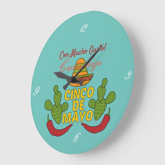 シンコデマイヨサンダーコーブ ラージ壁時計 (傾斜)