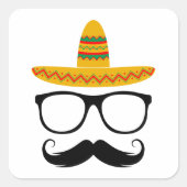 シンコデマヨおもしろいパーティーソンブレロムスタッシュ スクエアシール (正面)