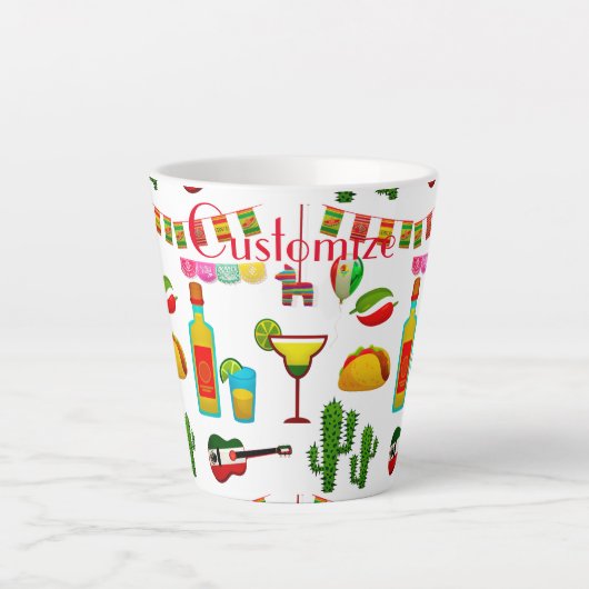 シンコデマヨお祝いサンダー_コーブ カフェラテマグ (正面)