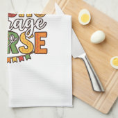 シンコデマヨのナチョ平均看護師Tシャツデザイン_1 キッチンタオル (四つ折り)