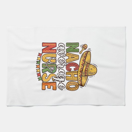 シンコデマヨのナチョ平均看護師Tシャツデザイン_1 キッチンタオル (横)