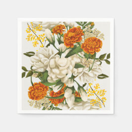 シンコデマヨウォータカラーフローラ スタンダードカクテルナプキン