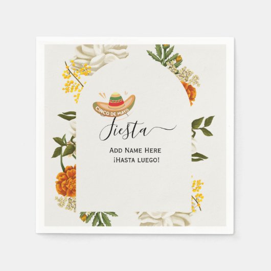 シンコデマヨウォータカラーフローラ スタンダードカクテルナプキン (正面)