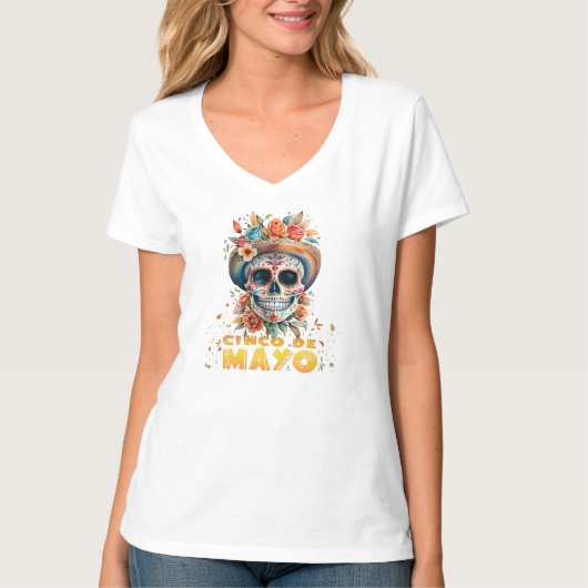 シンコデマヨガールメキシコフィエスタ5 De Mayo Tシャツ (正面)