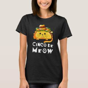 シンコデマヨキャットタコスメキシコパーティー Tシャツ