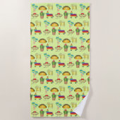 シンコデマヨタコピニャタマーガリタカボスマラカス ビーチタオル (正面)