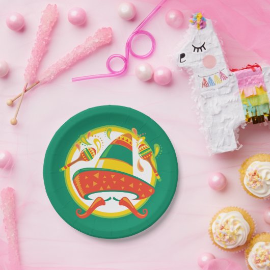 シンコデマヨチリピーパーズ&ソンブレロ ペーパープレート (パーティー)