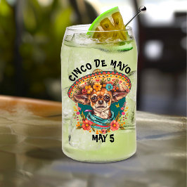 シンコデマヨチワワSombrero & Serapeを着た ガラス缶