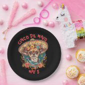 シンコデマヨチワワSombrero & Serapeを着た ペーパープレート (パーティー)