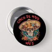 シンコデマヨチワワSombrero & Serapeを着た 缶バッジ (正面&裏面)