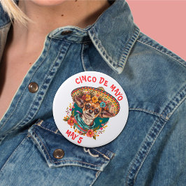 シンコデマヨチワワSombrero & Serapeを着た 缶バッジ