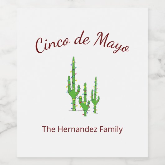 シンコデマヨデザートカボスフィエスタパーティー ワインラベル (シングルラベル)