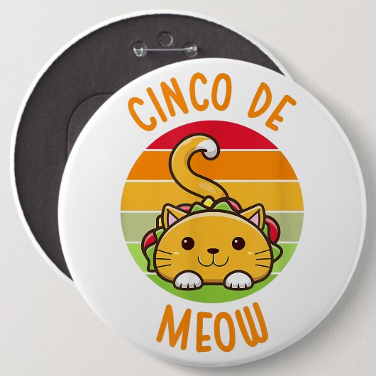 シンコデマヨニャー猫好きメキシコ5月5日 缶バッジ (正面&裏面)