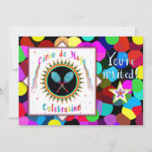 シンコデマヨパーティの招待状-フェスティバルカラフル, 招待状 (正面)