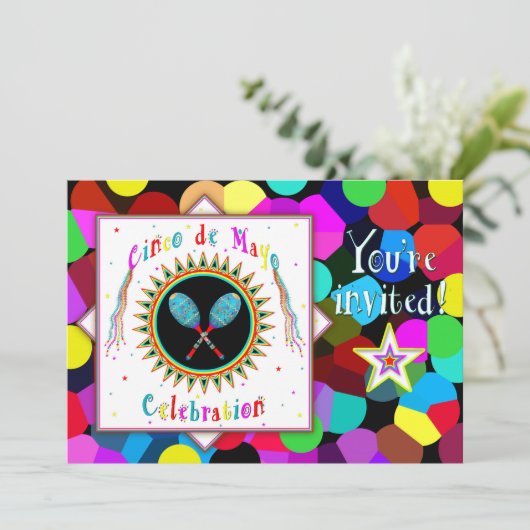 シンコデマヨパーティの招待状-フェスティバルカラフル, 招待状 (スタンド正面)