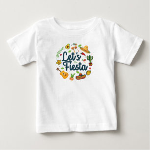 シンコデマヨパーティーレッツフィエスタメキシコフェスティバル ベビーTシャツ