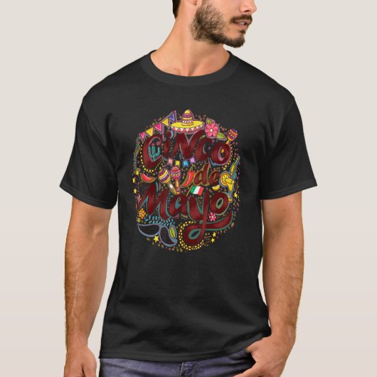 シンコデマヨフィエスタカミーサ5 De Mayo Viva Mexico Tシャツ (正面)