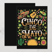 シンコデマヨフィエスタキュートパーティー要素 招待状 (正面/裏面)