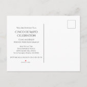 シンコデマヨフィエスタシュガーカラフルスカルパーティー インビテーションポストカード (裏面)