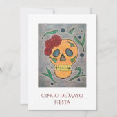 シンコデマヨフィエスタシュガーカラフルスカルパーティー 招待状 (正面)