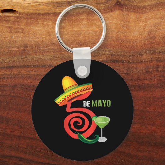 シンコデマヨフィエスタデザインカミサ5デマヨヴィバ キーホルダー (正面)