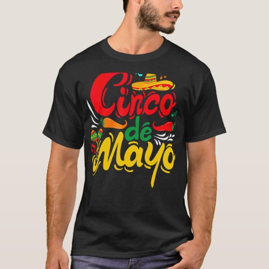 シンコデマヨフィエスタパーティーメキシコパーティーメキシコF Tシャツ (正面)