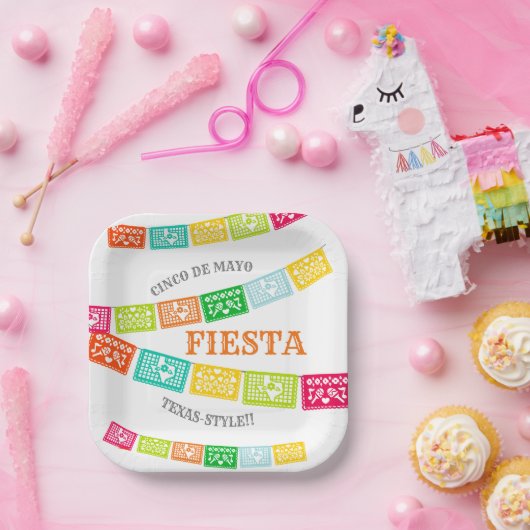 シンコデマヨフェスタテキサス州 ペーパープレート (パーティー)