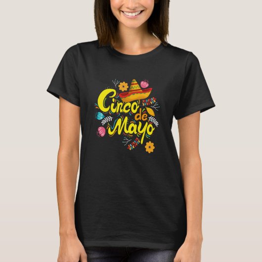 シンコデマヨブリトメキシコタコスアボカド2 Tシャツ (正面)