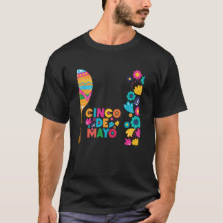シンコデマヨブリトメキシコタコスアボカド3 Tシャツ