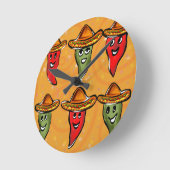 シンコデマヨペッパー ラウンド壁時計 (傾斜)