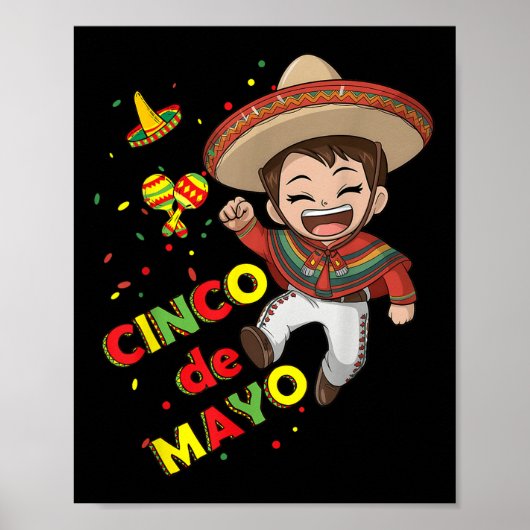 シンコデマヨボーイズ子供へズメキシコデザイン素晴らし ポスター (正面)