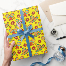 シンコデマヨマラカス'ソンブレロス ラッピングペーパー