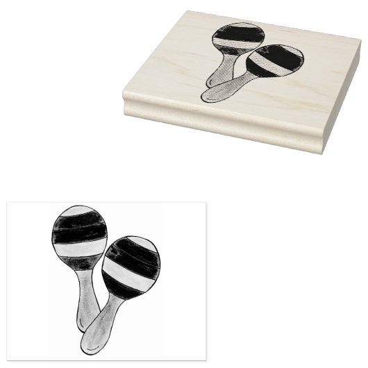 シンコデマヨミュージカル楽器メキシコマラカス ラバースタンプ (押印)