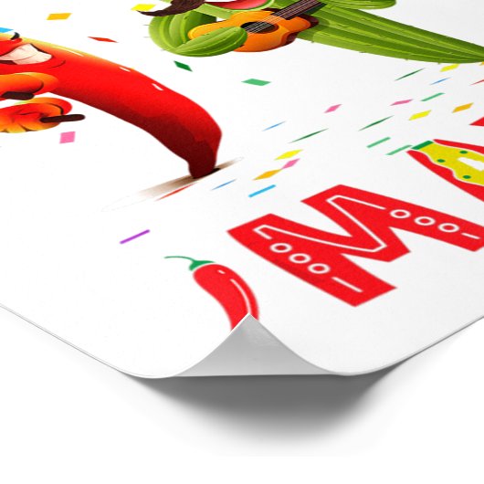 シンコデマヨムスタヒースサングラスサボスメキシコG ポスター (角)