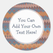 シンコデマヨメキシカンジグザグザグサウスウエスタンカラー ラウンドシール (正面)