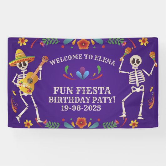 シンコデマヨメキシカンフィエスタの誕生日カスタム 横断幕 (横)