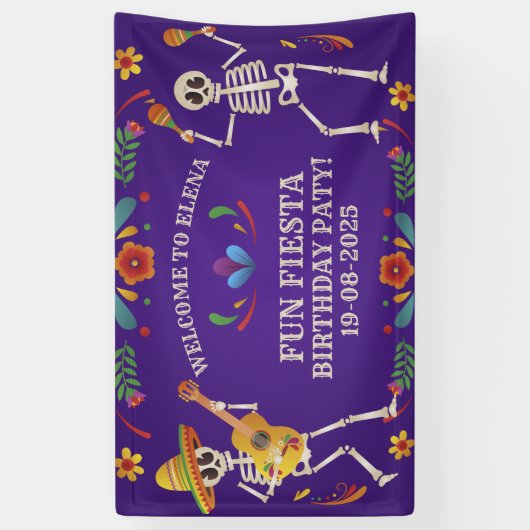 シンコデマヨメキシカンフィエスタの誕生日カスタム 横断幕 (縦)