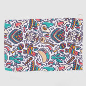 シンコデマヨメキシカンフィエスタシームレスパターン ゴルフタオル (横)