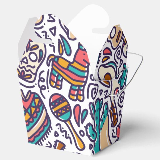 シンコデマヨメキシカンフィエスタシームレスパターン フェイバーボックス (オープン)