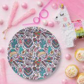 シンコデマヨメキシカンフィエスタシームレスパターン ペーパープレート (パーティー)