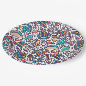 シンコデマヨメキシカンフィエスタシームレスパターン ペーパープレート (アングル)