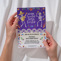 シンコデマヨメキシカンフィエスタ誕生日招待状