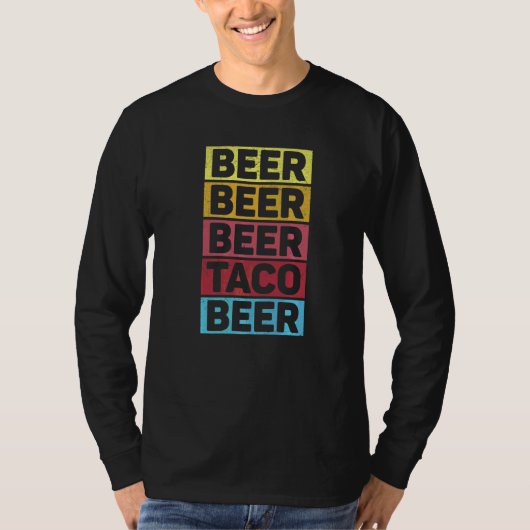 シンコデマヨメキシコビールタコビール Tシャツ (正面)
