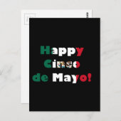 シンコデマヨメキシコ国旗のデザイン ポストカード (正面/裏面)