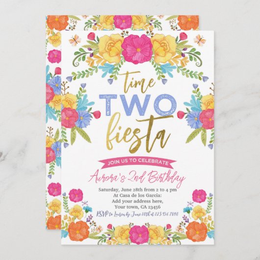 シンコデマヨメキシコ誕生日 招待状 (正面/裏面)